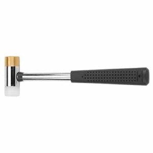 Wheeler 711016 Nylon/Brass Hammer, 11" Length, 8 oz, Silver/Black