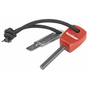 Kershaw Fire Starter 1019X Magnesium Alloy Shaft Red Handle