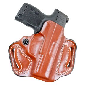 DeSantis 086TA8JZ0 Mini Slide Tan Leather Holster for Sig P365 1.75" Belt