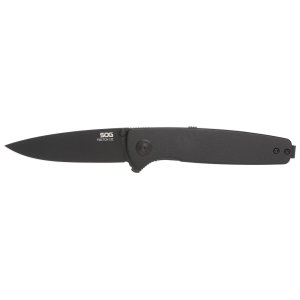 SOG Twitch III 3.1" Drop Point Blade Black Aluminum Handle