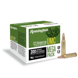 Remington UMC 23683 223 Rem 55 gr FMJ 200 Rounds Brass Case