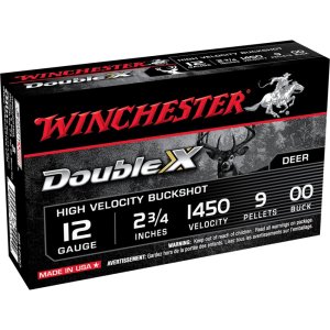 12 Ga Lead-00 Buck 9 Pellets 2-3/4" 5 Rds Winchester Shotgun Ammo