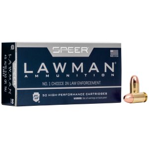 Speer 53653 Lawman 45ACP 230gr TMJ Flat Nose 50 Rounds Box