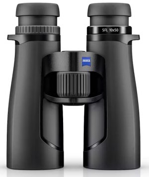 Zeiss 525025 SFL 12x50 Binoculars Black, Tripod Adapt, 90% Light Trans.