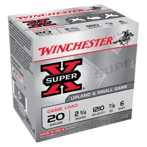 Winchester Super-X 20GA 2.75" 1210FPS 7/8oz #6 250rd Case