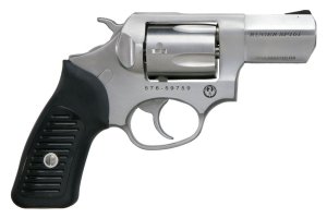 Ruger SP101 Revolver, .357 Mag, Satin Stainless Steel, 2.25" Barrel, 5-Round, Black Rubber Grip, 26 oz Weight