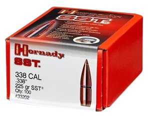 Hornady 33202 SST Hunting 338 Cal .338 225 gr Super Shock Tip (SST)