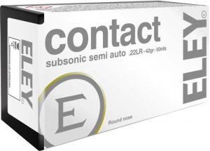 Eley Contact Subsonic .22 LR 42gr Round Nose 1085fps 50rd