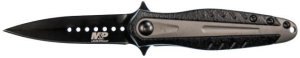 S/WESSON 1085893 2.75 In Blade Black Oxide, Black/Grey Handle