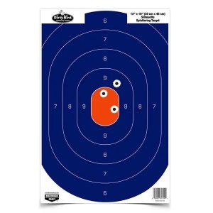 Birchwood Casey 35718 Dirty Bird Silhouette Tagboard Hanging Universal 12" x 18" Blue/Orange 8 Per Pkg