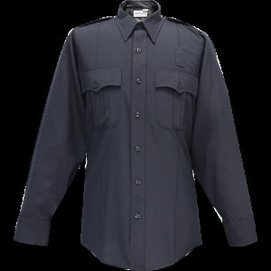 Flying Cross Justice Long-Sleeve Shirt Pleated Pockets LAPD Navy