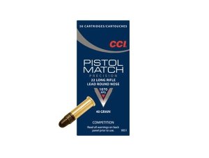 CCI Pistol Match 22 Long 40 Grain LRN 50 Rounds Box
