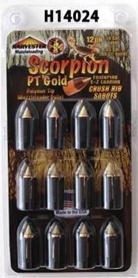 Harvester H14024 Scorpion 50 Cal 240gr .451 Poly Tip Sabot 12-Pack