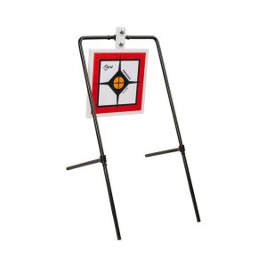 Allen EZ-Aim Hardrock AR500 Square Spinner Target & Stand for Rimfire Rounds & Centerfire Pistols 9.5W x 20H White/Red/Black