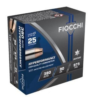 Fiocchi Hyperformance Defense 380 ACP 90gr XTP HollowPoint 190rd