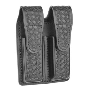 Dutyman Basketweave Leather Double Magazine Holder 9MM