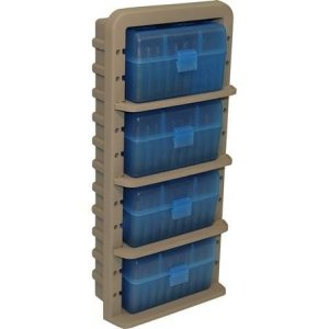 MTM Case-Gard Ammo Rack with 4 Rifle Ammo Boxes - Clear Blue, ARRS