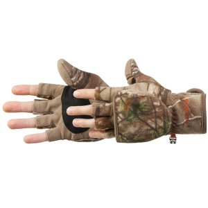 Manzella Bow Hunter Convertible Glove/Mitten XL Realtree Edge Fleece Shell