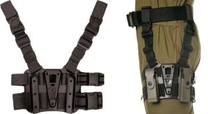 Blackhawk 432000PBK Tactical Holster Platform Black Carbon Fiber Leg Mount