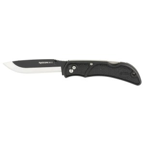 Outdoor Edge OX10C Onyx 3.5" Folding Knife, 3 Blades, Black Grivory Handle