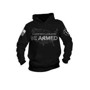 Nine Line E9ARMED-H Black Hoodie S - Be Armed Design