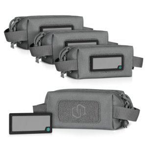SAVIOR SP-MINIAMST-4P-GS Mini Loose SAC [Soft Accessories Carrier] 9x4x4 w/ 8 Writeable Patches, Gray