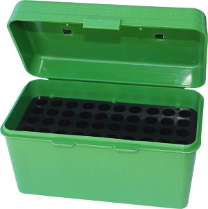 MTM Case-Gard H50RM10 Ammo Box 50rd Green Polypropylene Multi Caliber
