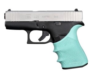 Hogue 18214 HandAll Beavertail Grip Sleeve for Glock 43X/48 Aqua