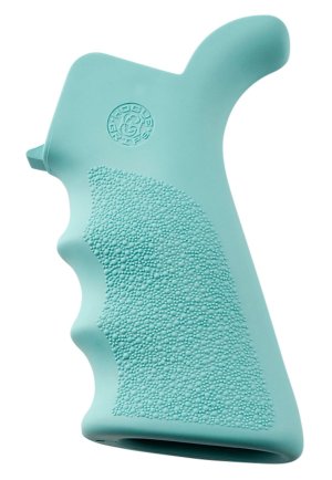 Hogue 13024 OverMolded Beavertail Grip Aqua Blue for AR-15 M16