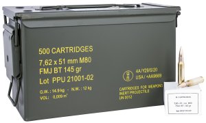Prvi Partizan Rangemaster PPRM762M 7.62x51mm NATO 145gr FMJ BT 500 Case