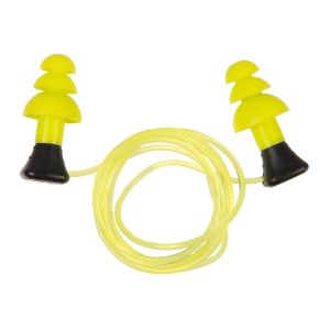 Allen ULTRX Tethered Silicone Passive Ear Plugs 26dB Yellow 3 Pairs