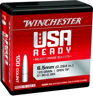 Winchester WBR65125 Centerfire 6.5 Creedmoor 125 gr Open Tip