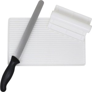 LEM Jerky Board Kit 738: Double-Sided, 10" Knife, Non-Skid Grip Mat