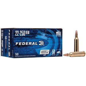 Federal AE2225050VP 22-250 Rem 50gr JHP Ammo 50 Rounds