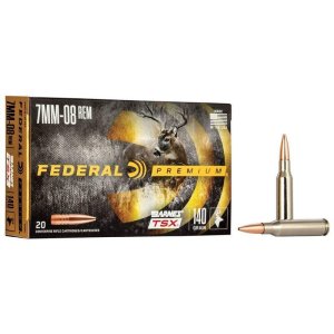 Federal Premium P708C Hunting 7mm-08 Rem 140 gr Barnes TSX 20 Box