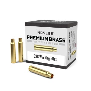 Nosler 17883 Unprimed Brass Rifle Cases .338 Win Mag 50ct
