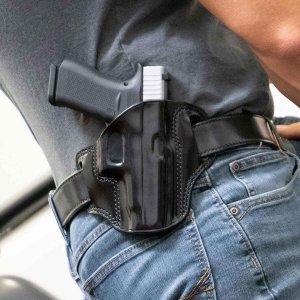Galco CM876B Combat Master Black Leather Holster Springfield Hellcat Pro