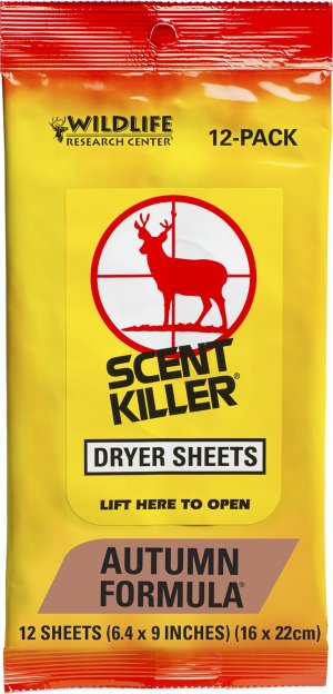 Wildlife Research 580 Scent Killer Autumn Dryer Sheets 12 Pack