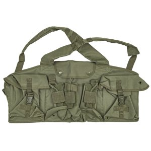 NcSTAR AK Chest Rig Green Ambidextrous Holds 6 Mags Nylon