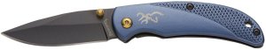 Browning Prism 3 Folding Knife Blue 1.0 Liner Lock 7Cr17MoV Stainless Steel Drop Point Blade