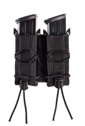High Speed Gear 11PT02BK Double Pistol TACO Mag Pouch Black Nylon MOLLE