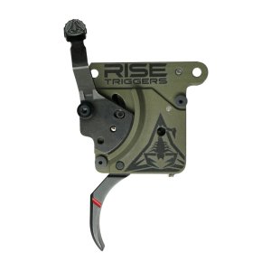 Rise Armament RA740BC Reliant Trigger Black/Green 7075 Aluminum Curved