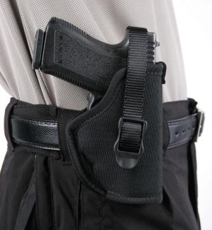 Blackhawk 73NH07BK-R Size 7 Right Hand OWB Holster Large Autos Black Nylon