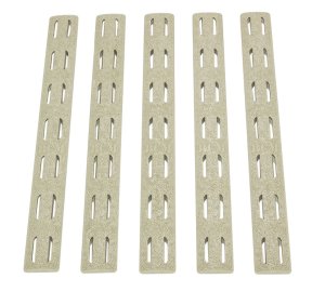 Bravo Company Manufacturing KMRRPFDE5 KeyMod Rail Panel Kit FDE 5-Pack
