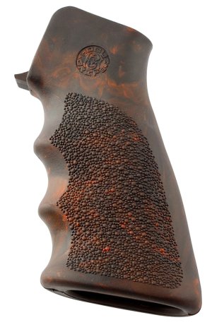 Hogue AR-15 OverMolded Rubber Grip with Finger Grooves Red Lava 15016