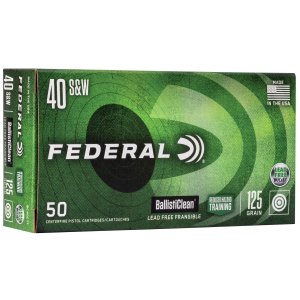 Federal BallistiClean 40 S&W 125gr Lead-Free Frangible Ammo 50rd Box