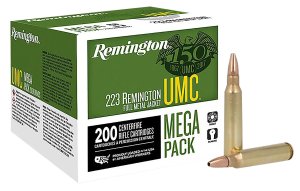 Remington UMC Mega Pack 23775 223 Rem 45 gr JHP 200 Rounds