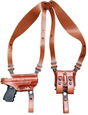 1791 Gunleather NSS-1-CBR-H-R Brown Shoulder Holster RH 1911 Govt 5"