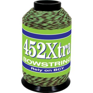 BCY 452Xtra Bowstring Material 1/4 lb Green/Black 67% Dyneema 33% Vectran