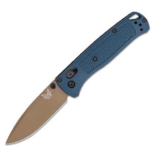 Benchmade 535FE-05 Bugout 3.24" S30V FDE Cerakote Blade, Blue Grivory Scales